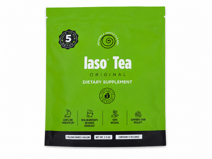 Té herbal original en bolsa resellable para suplemento dietético.
