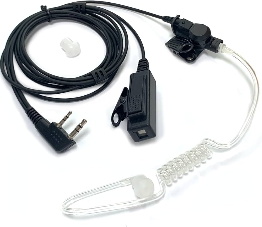 Auricular de tubo acústico,para radios bidireccionales.