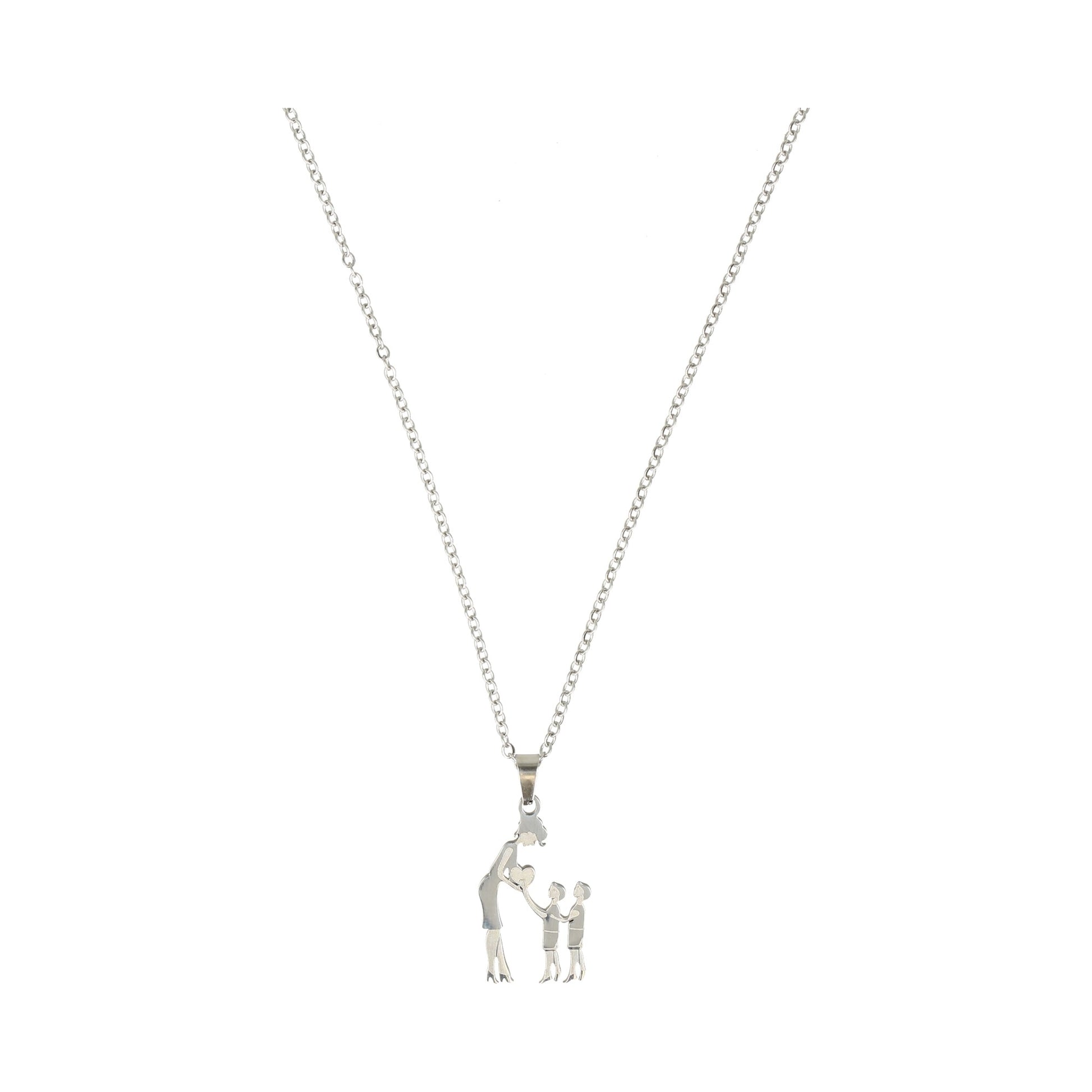 collar color silver dige familia