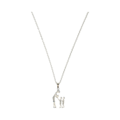 collar color silver dige familia