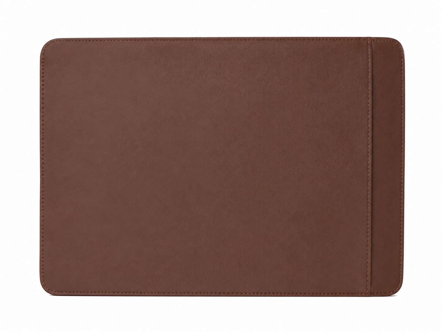 Portafolio ejecutivo con cierre de cremallera, organizador para documentos y tablet color café.