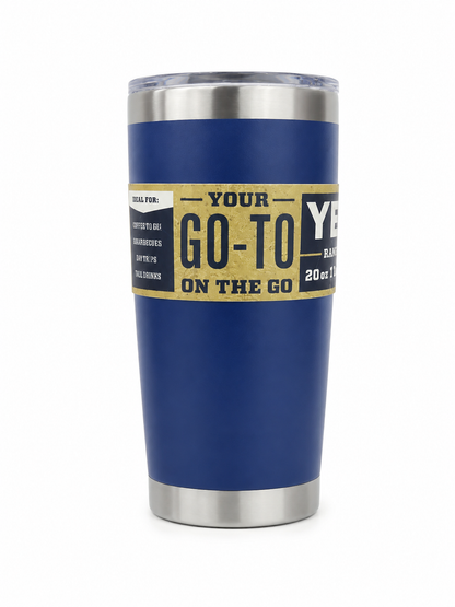 Vaso Térmico de Viaje Color Azul con Tapa Transparente 20 oz.
