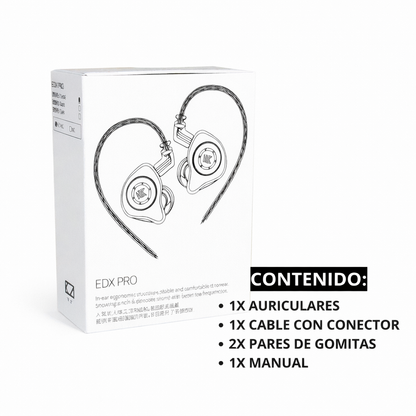 Auriculares KZ EDX Pro con un controlador dinámico de 10 mm.