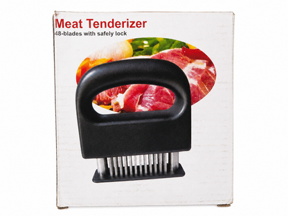 Ablandador de Carne con Cuchillas de Acero Inoxidable y Sistema de Seguridad.