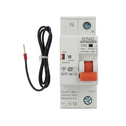 Disyuntor inteligente WiFi 1P CNC YCB9ZF-100W.