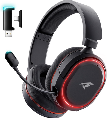 Audifonos Gaming 7.1 con sonido envolvente y luz decorativa estética.