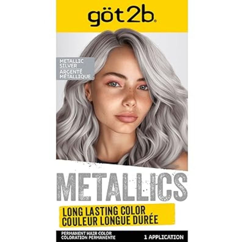 Got2b Metallics Permanent Hair Color, Metallic silver