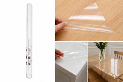 Película Protectora Transparente Autoadhesiva para Muebles y Superficies, 45 x 300 cm.