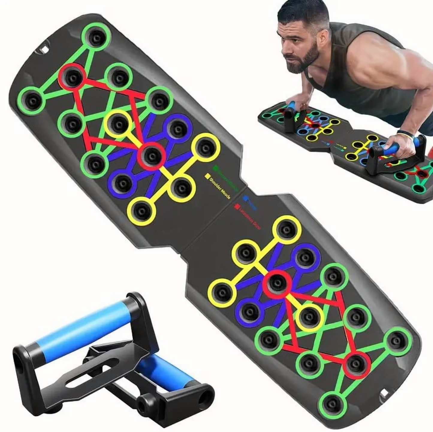 Tabla para flexiones 28 en 1, soportes para ejercicios de fitness y entrenamiento en casa.
