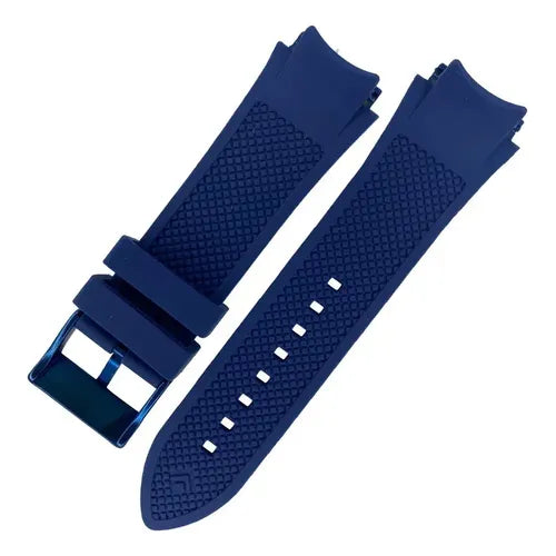 correa de repuesto azul de silicona compatible con modelos de reloj Guess de 45 mm, como el W0247G3.