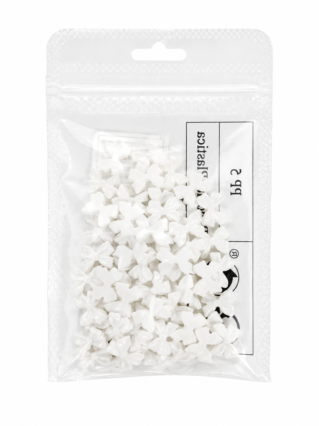 Adornos Decorativos Blancos en Forma de Lazo para Manualidades, Paquete.