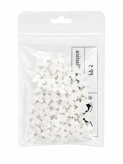 Adornos Decorativos Blancos en Forma de Lazo para Manualidades, Paquete.