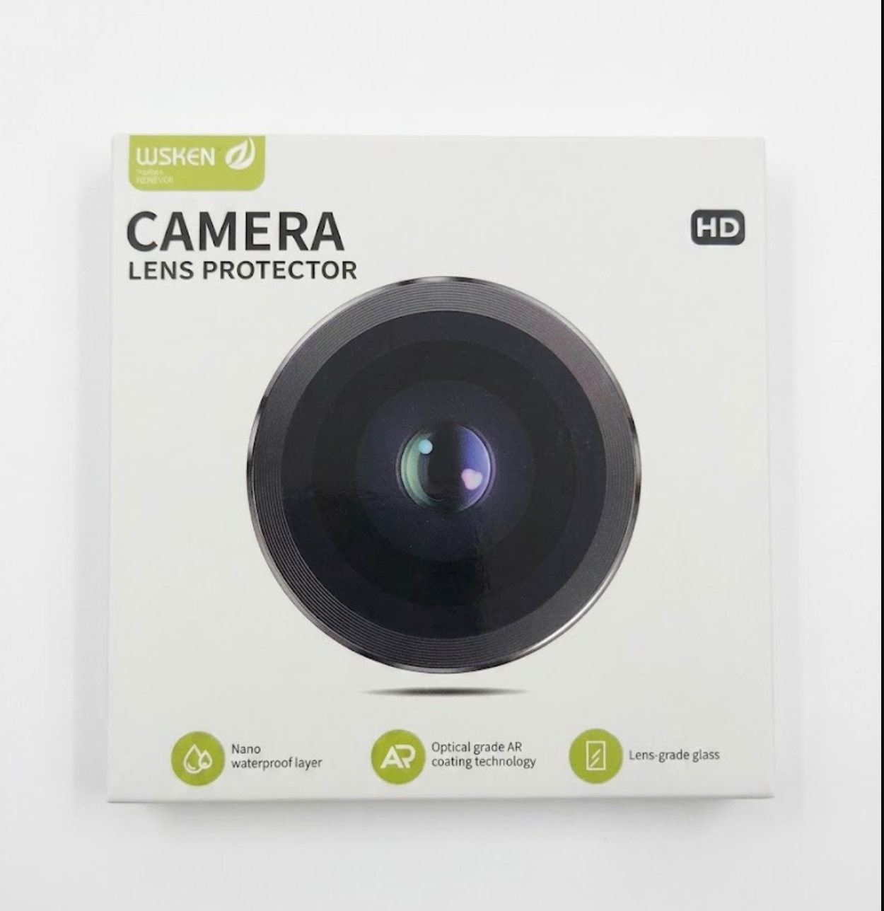 Protector de lente de cámara, cubierta de cristal HD, nano, impermeable, con revestimiento AR