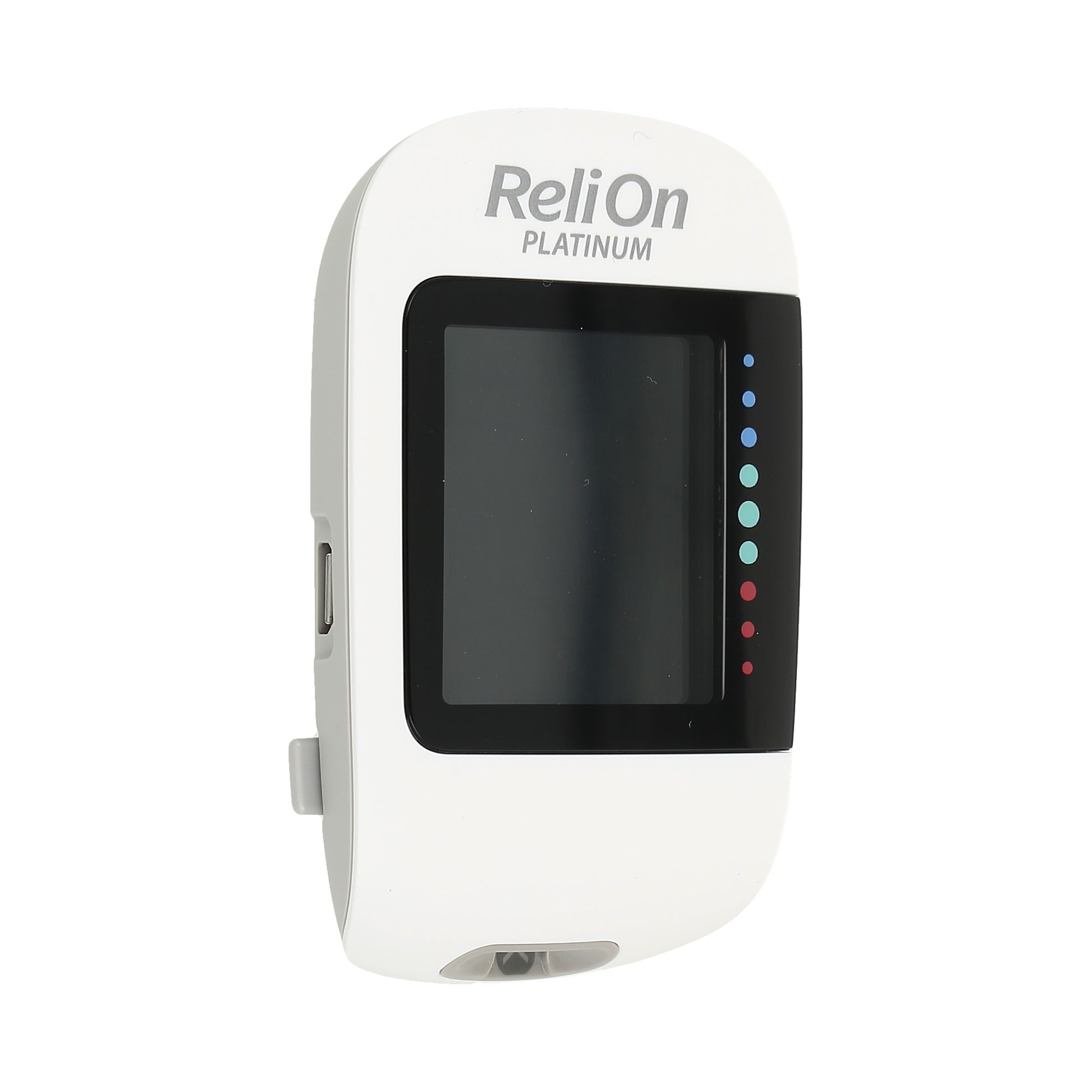 sistema de monitoreo inalámbrico de glucosa en sangre ReliOn Platinum.