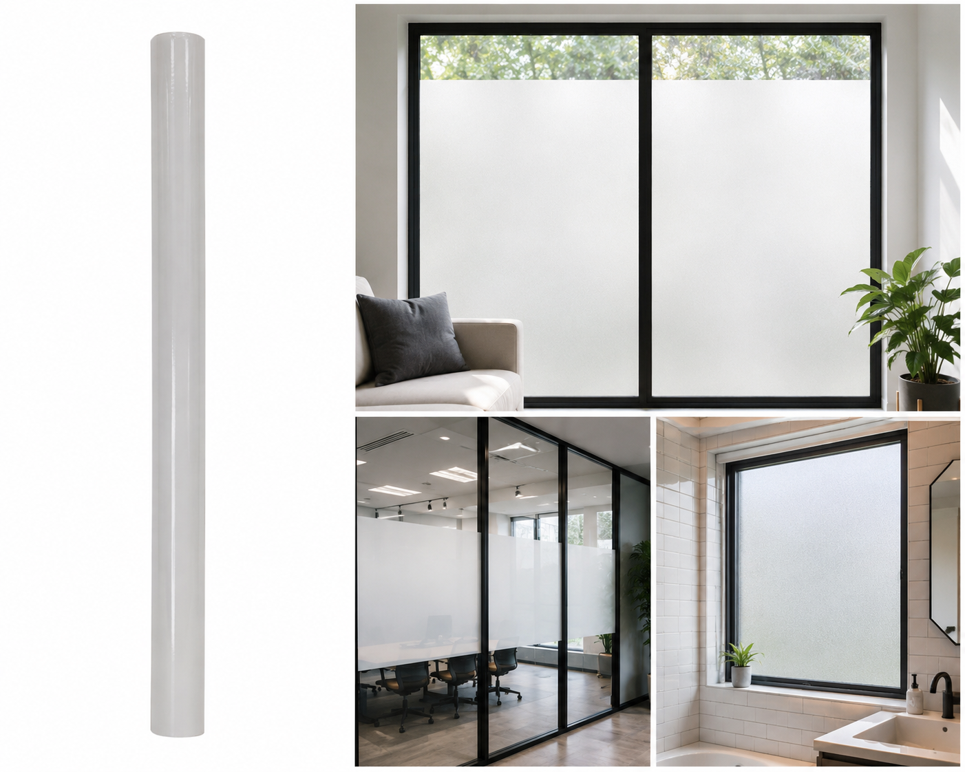 Lámina Decorativa Adhesiva Translúcida para Ventanas 55 × 200 cm.