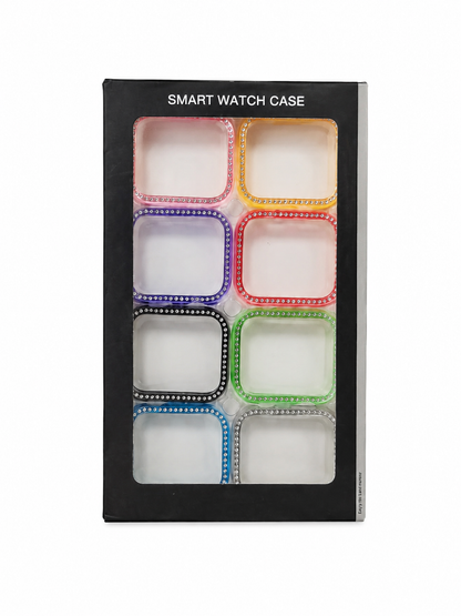 Set de 8 Protectores Decorativos para Smartwatch con Cristales Brillantes.