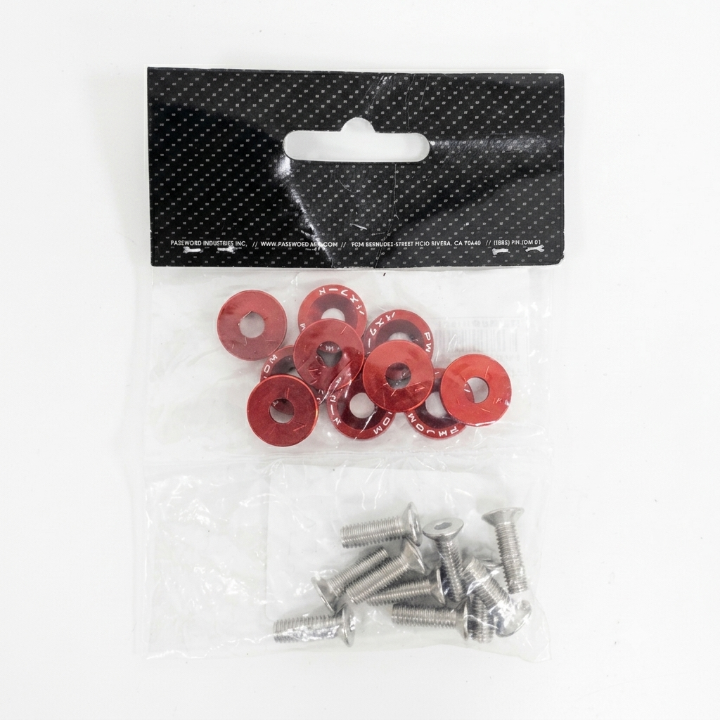 Kit de 10 arandelas y pernos de aluminio estilo JDM.