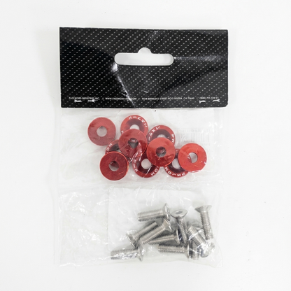Kit de 10 arandelas y pernos de aluminio estilo JDM.