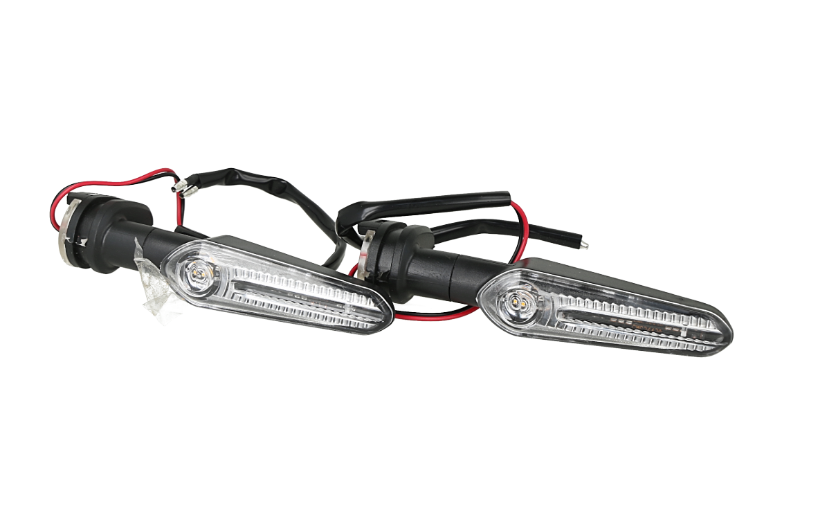 Intermitentes LED para motocicletas diseñados para ser compatibles con varios modelos de Yamaha.