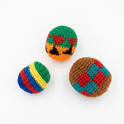 Pack de 4 Hacky Sacks en colores diferentes y tamaño.