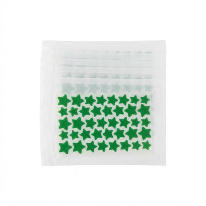 Pack de 240 parches hidrocoloides para el acné en forma de estrella.