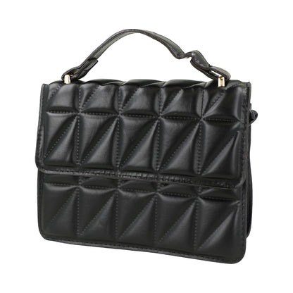 Bolso cruzado cuadrado de piel sintética acolchada para mujer