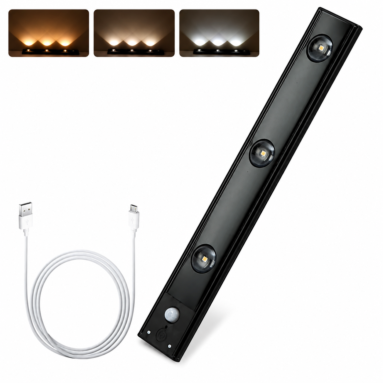 Luces LED con sensor de movimiento, 2200 mAh, recargable.