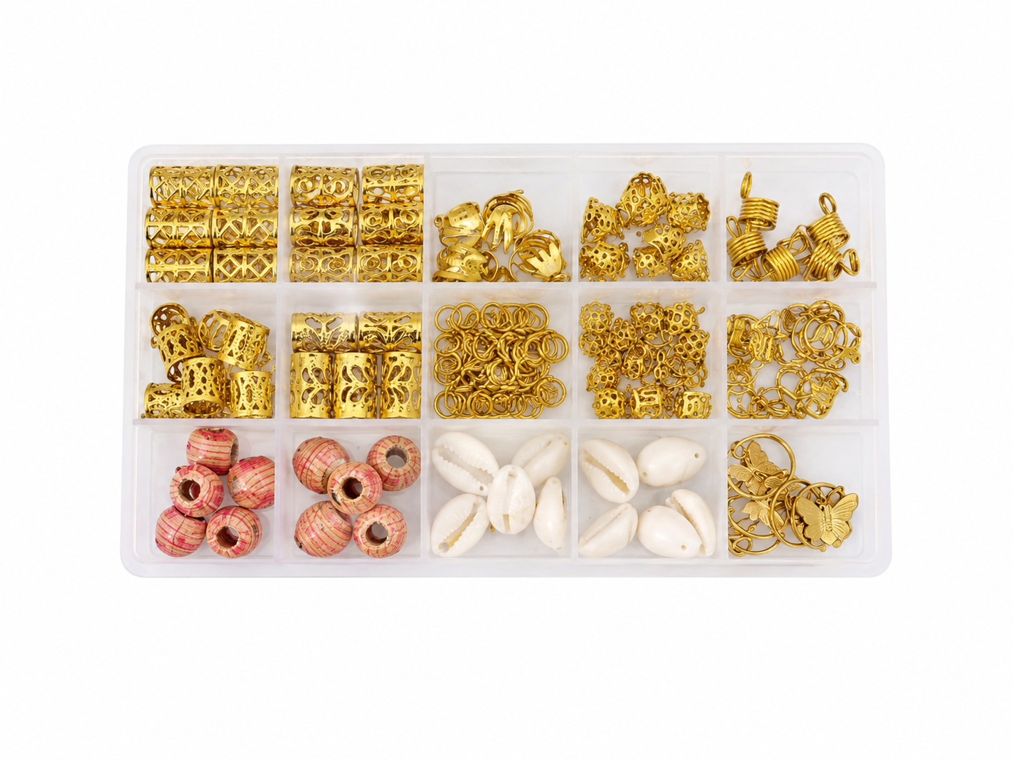 Kit de Accesorios para Fabricación de Joyería con Cuentas y Dijes Decorativos.