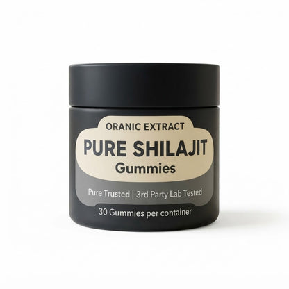 Suplemento en formato de gomitas que contiene extracto de shilajit.