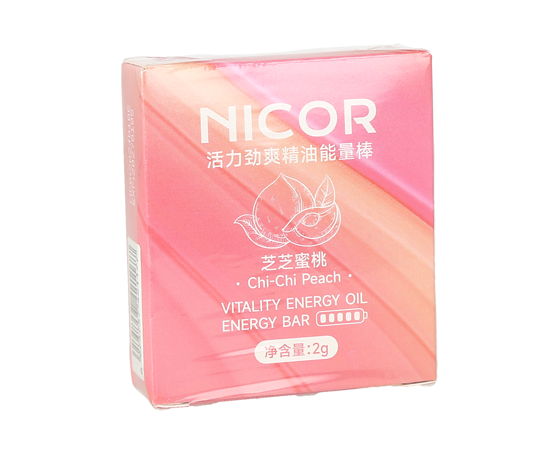 Inhalador nasal de aceites esenciales con aroma a melocotón