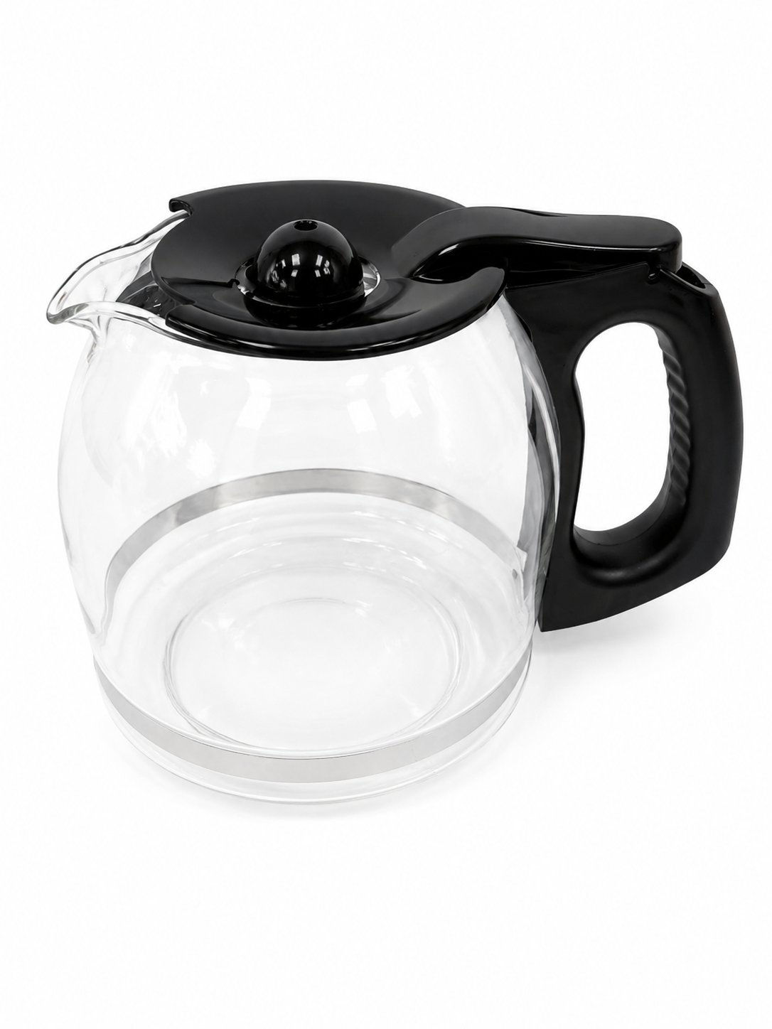 Jarra de Vidrio para Cafetera con Tapa y Asa Ergonómica.