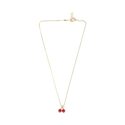 Collar dorado con dige cereza