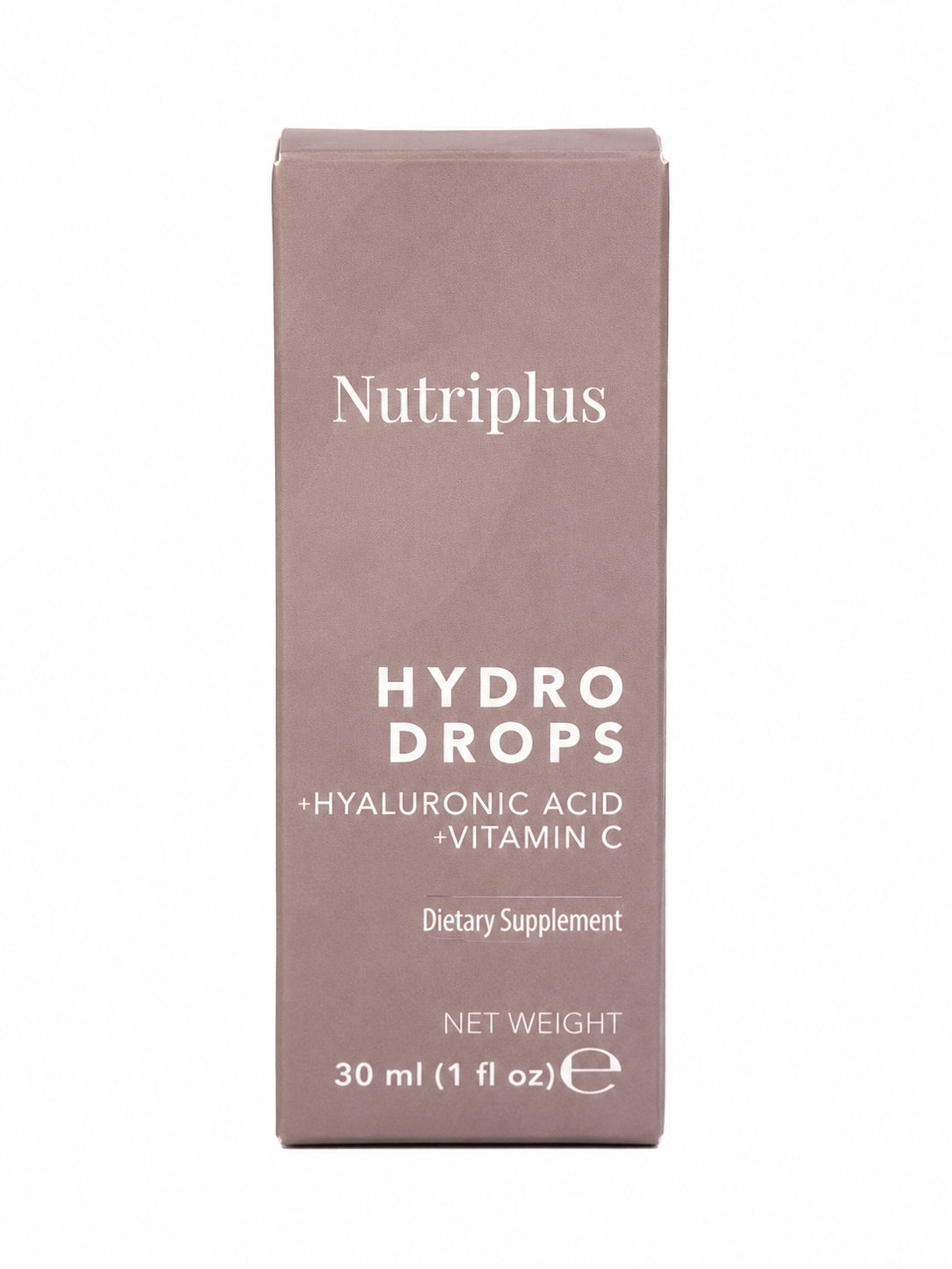 Suplemento líquido con ácido hialurónico y vitamina C en gotas, 30 ml.