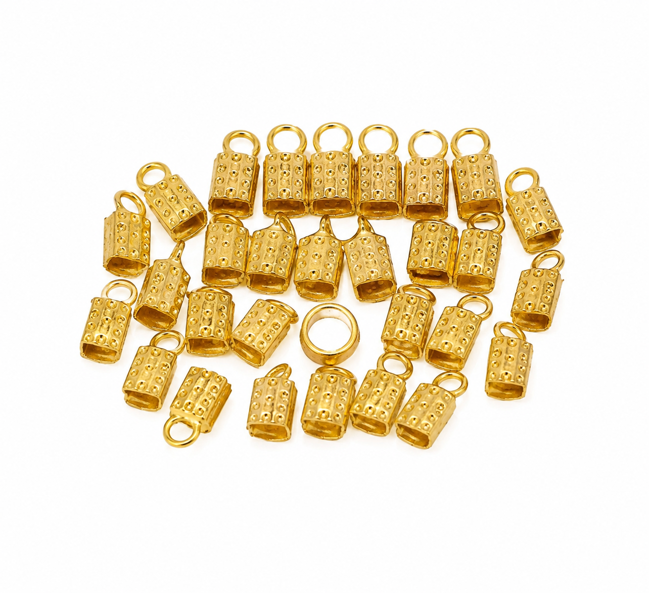 Set de Terminales Metálicos Dorados para Manualidades.