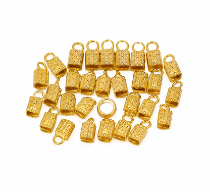Set de Terminales Metálicos Dorados para Manualidades.