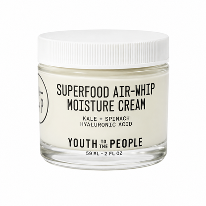 Crema Hidratante Facial Ligera con Col Rizada, Espinaca y Ácido Hialurónico, 59 ml.