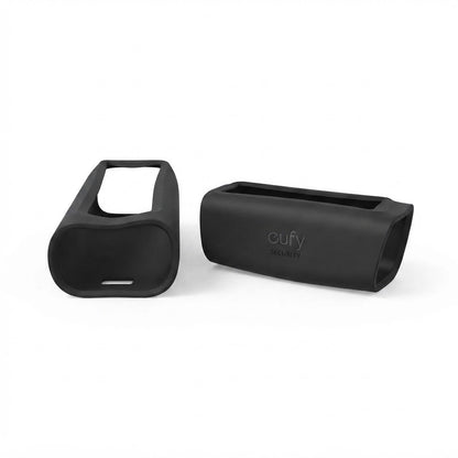 Pack de fundas protectoras de silicona negra diseñadas para cámaras de seguridad inalámbricas.