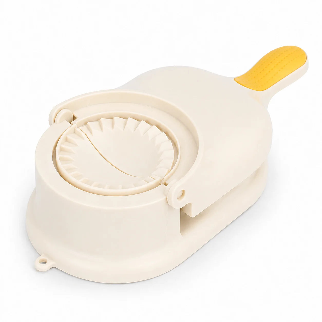 Herramienta de cocina 2 en 1 funciona tanto para presionar la masa como para sellar empanadillas o dumplings.