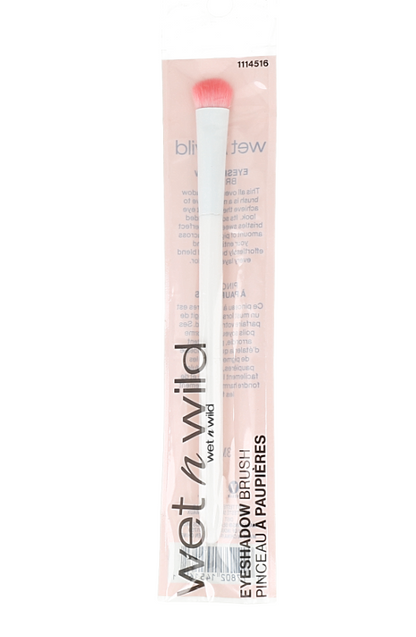 Brocha para sombras de ojos blanca con cerdas rosadas