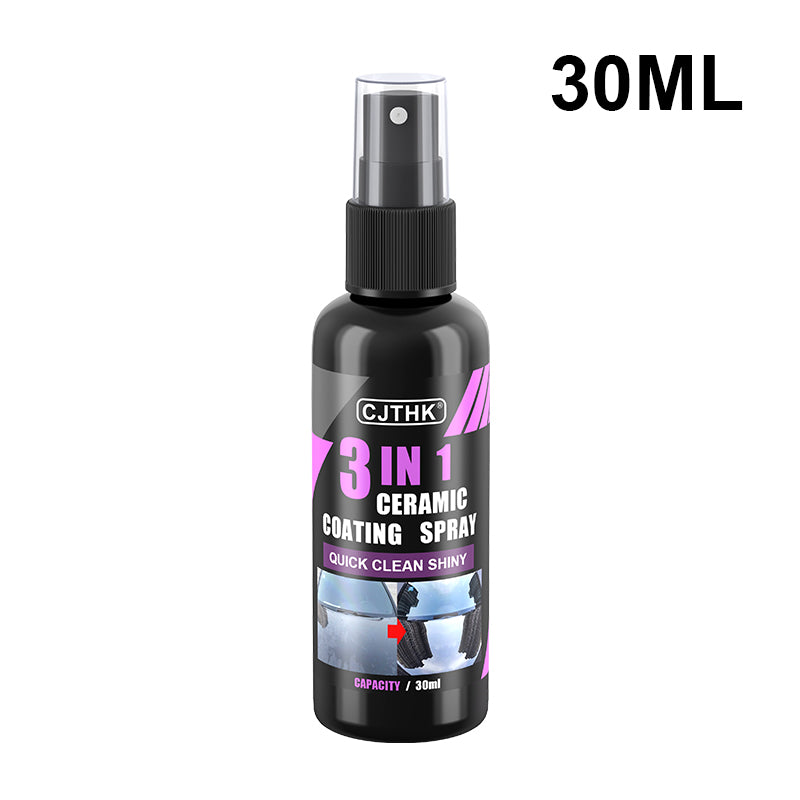 Spray de revestimiento cerámico 3 en 1, está diseñada para proporcionar protección hidrofóbica y un acabado brillante a la pintura de los automóviles