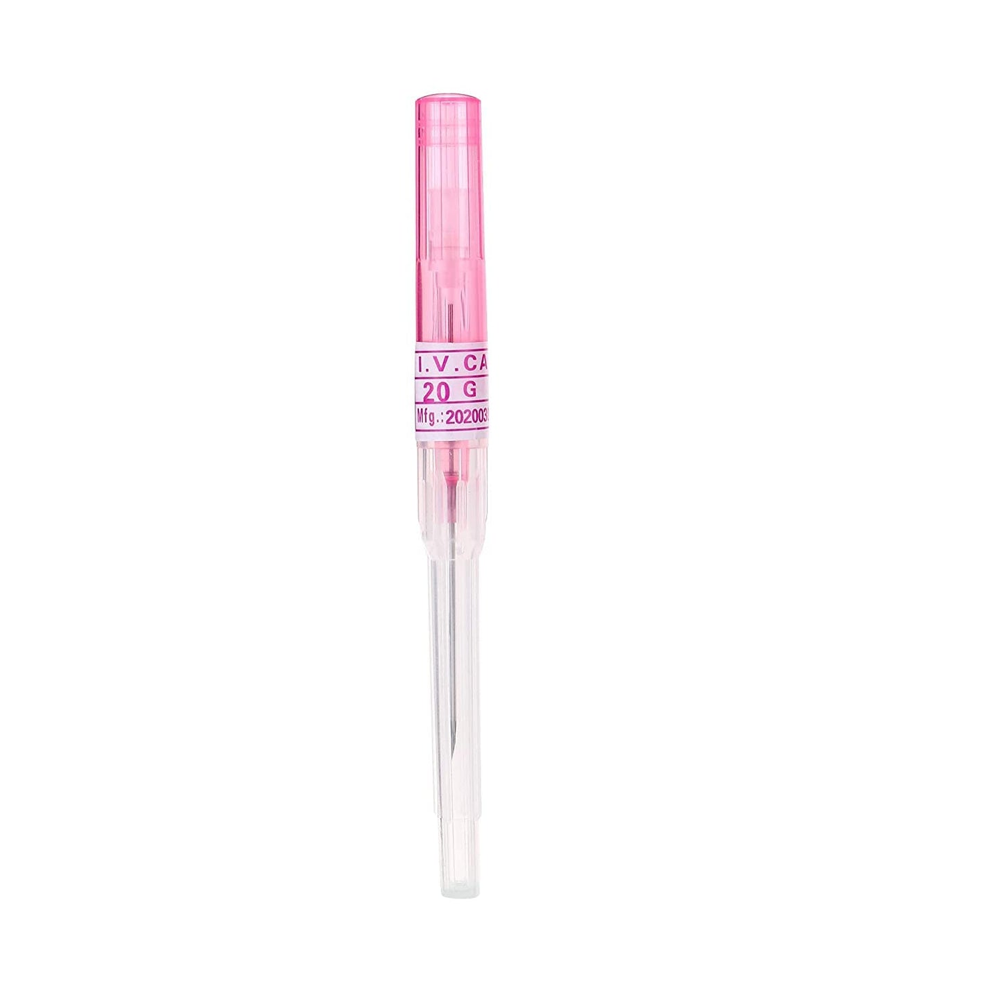 Catéter intravenoso desechable de tipo pen-line estilo pluma con una aguja.