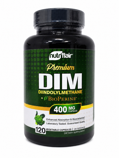 DIM 400 mg con BioPerina en Cápsulas Vegetales 120 Unidades.