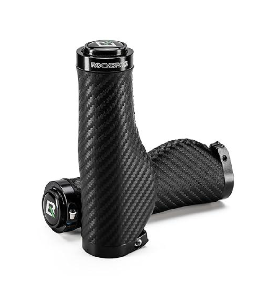 Puños ergonómicos para bicicleta de montaña con estilo sport.