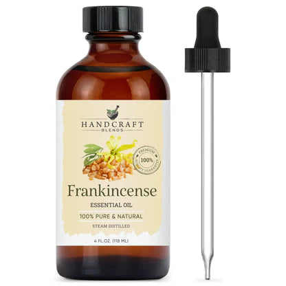 Aceite esencial de incienso en botella de 4 onzas líquidas, aceite de grado premium es adecuado para difusores, aromaterapia, masajes y formulaciones de bricolaje como jabones o velas.