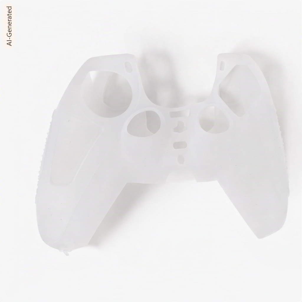 Funda de silicona blanca diseñada para proteger el controlador PS5 de rayones y polvo.