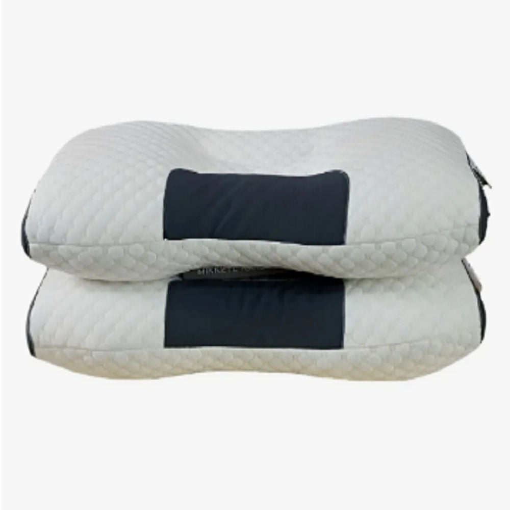 Pack 2 almohadas ortopédicas cervical ergonómica de espuma viscoelástica para soporte del cuello