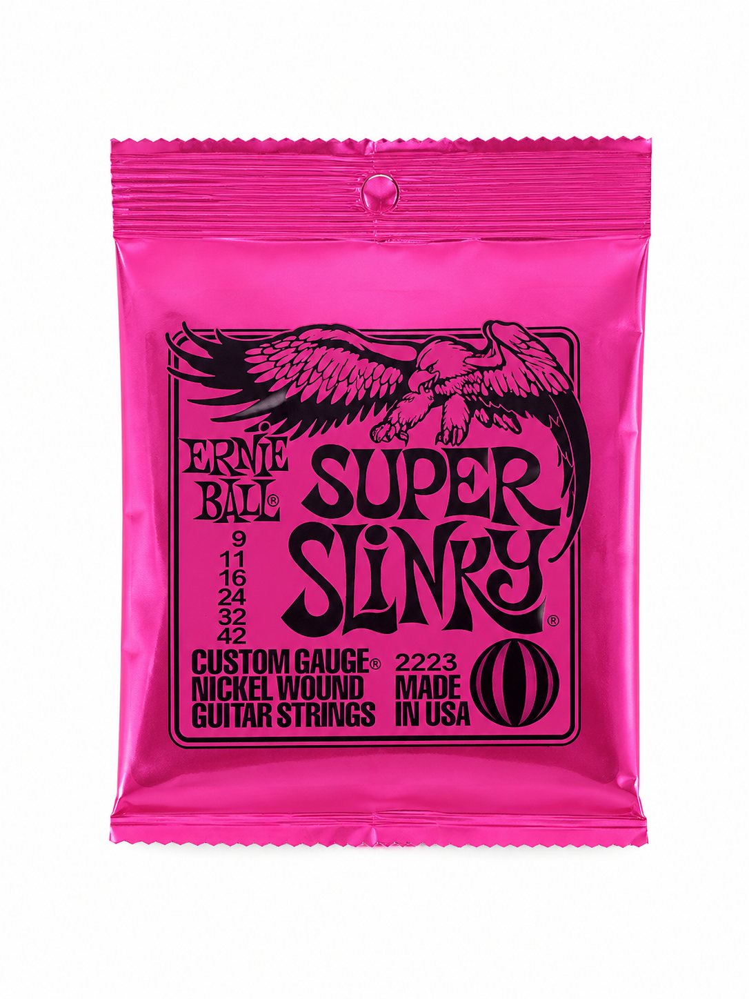 Juego de Cuerdas para Guitarra Eléctrica Calibre 9-42 Color Rosa.