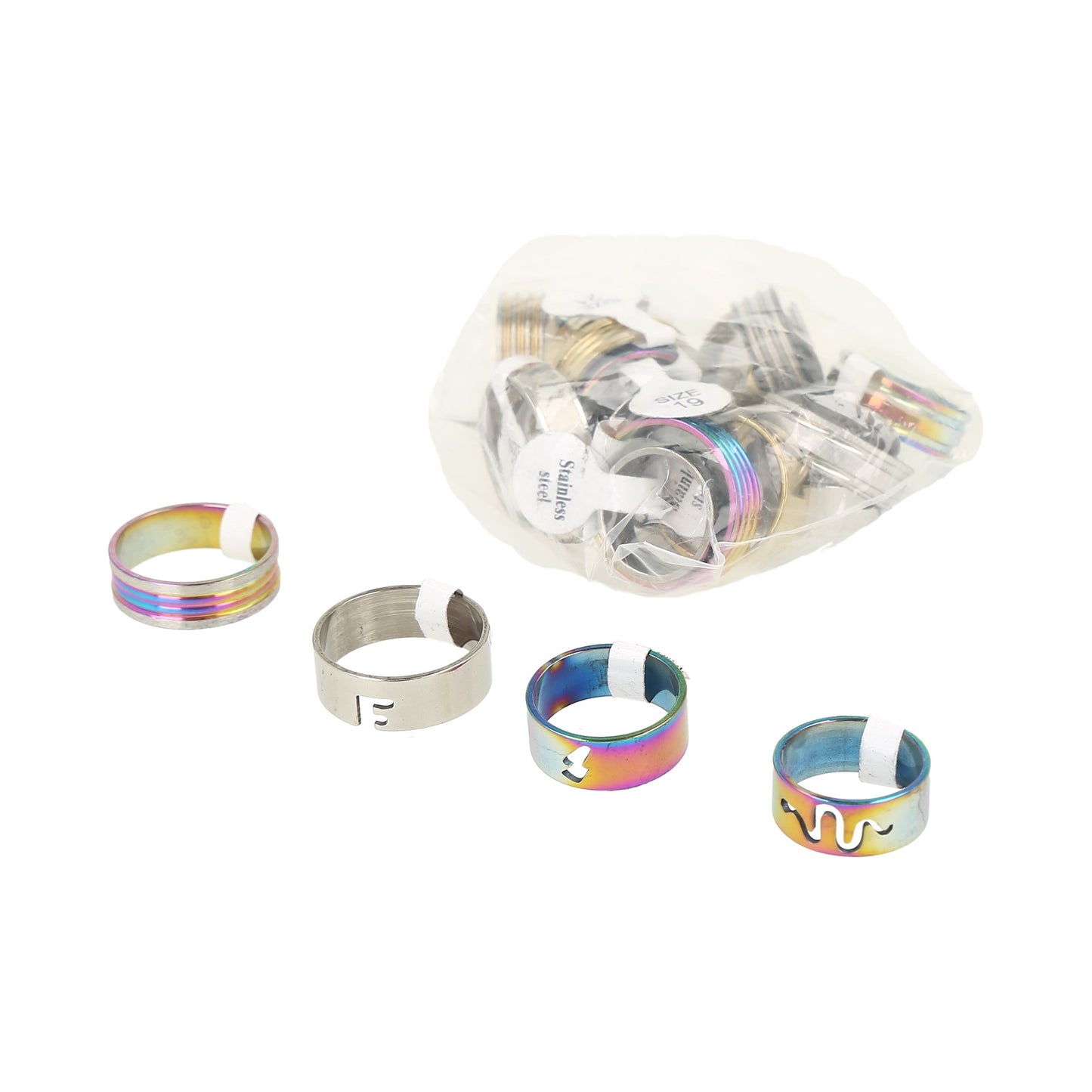 Juego de anillos metalicos