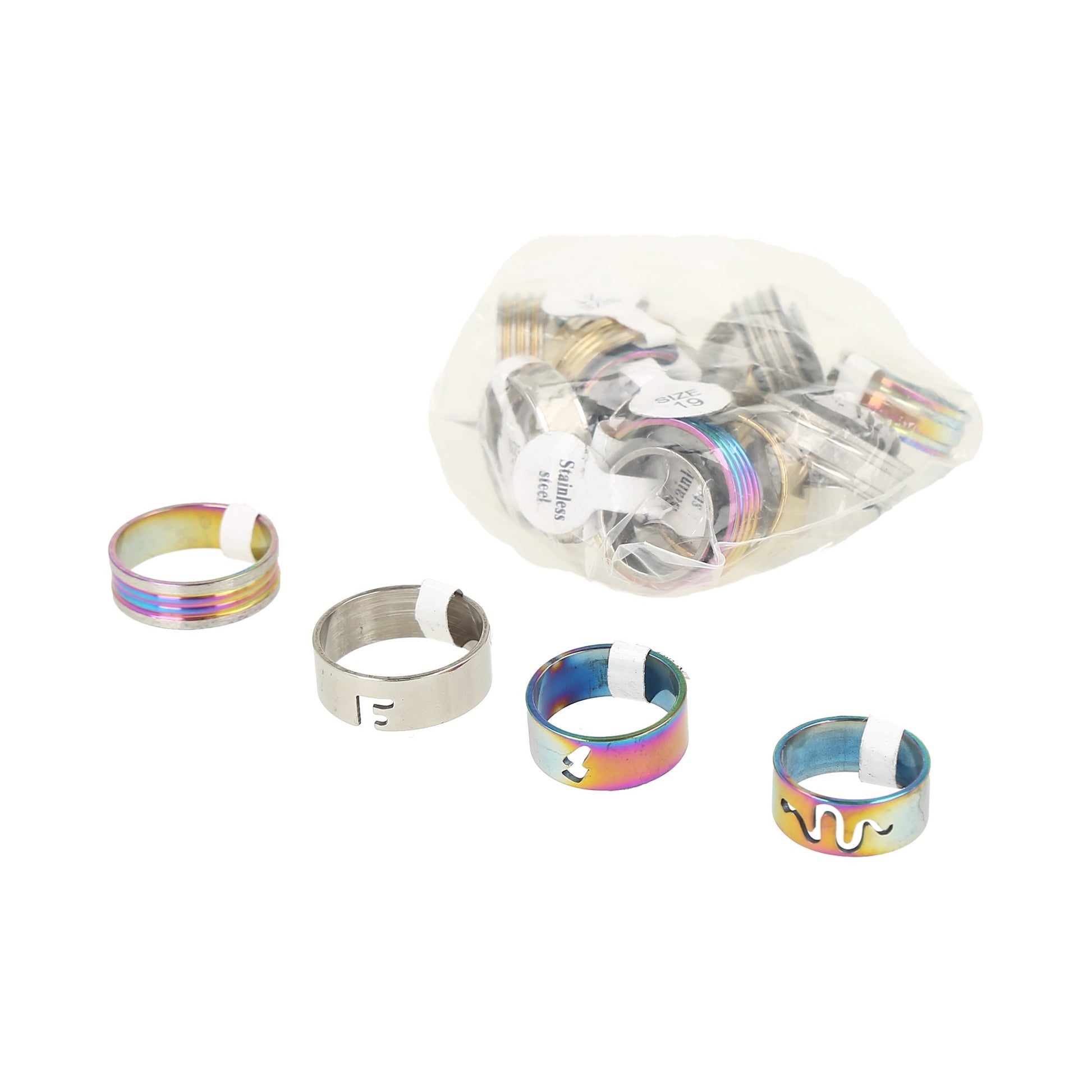 Juego de anillos metalicos