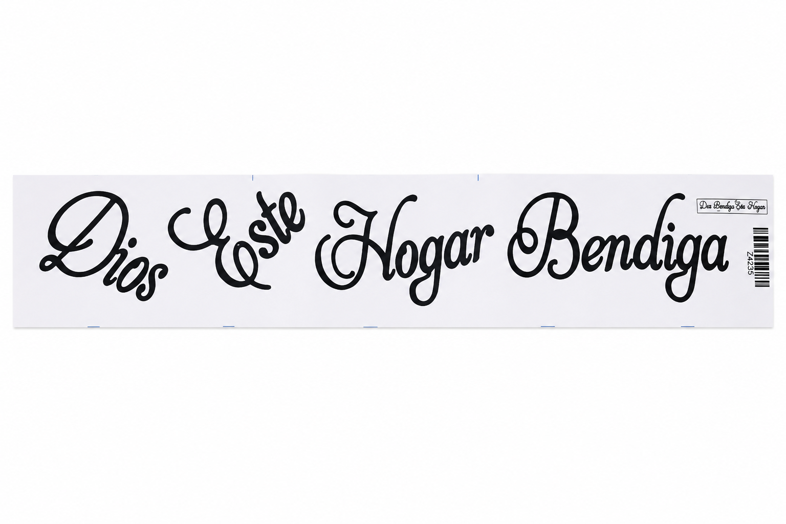 Vinilo Decorativo de Pared con Frase de Bendición para el Hogar.